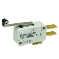 Essen MV25-21GR/2 10A miniature Microswitch with 26mm roller lever actuator
